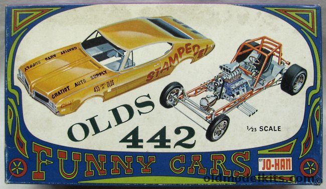 Jo-Han 1/25 Oldsmobile Cutlass 442 Stock / Custom / Funny Car, C1369-200 plastic model kit